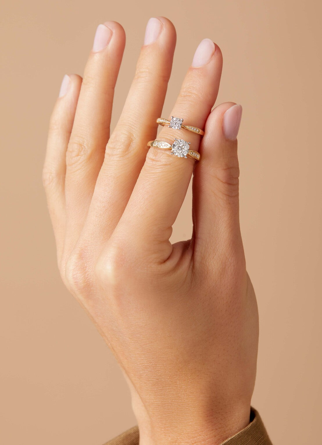 Gouden ring, 0.15 ct diamant, Enchanted