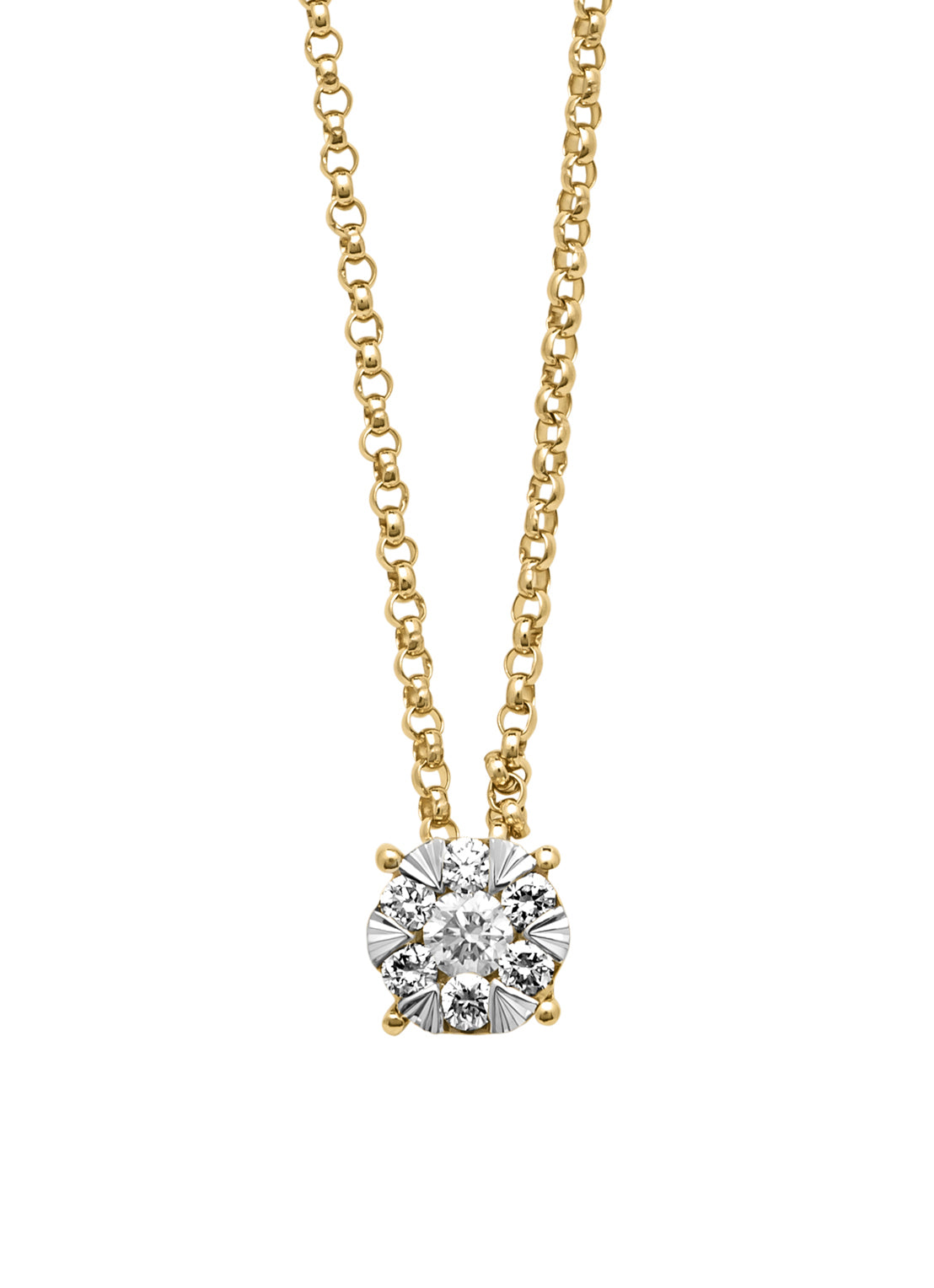 Gouden collier 14 kt, 0.14 ct diamant, Enchanted