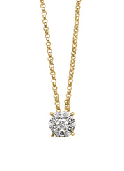 Gouden hanger met collier, 0.14 ct diamant, Enchanted