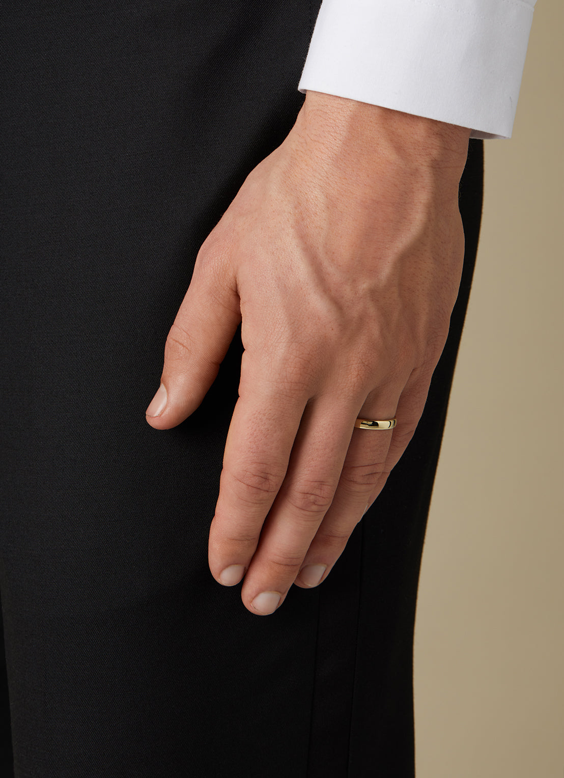 Geelgouden 14 kt trouwring, Wedding