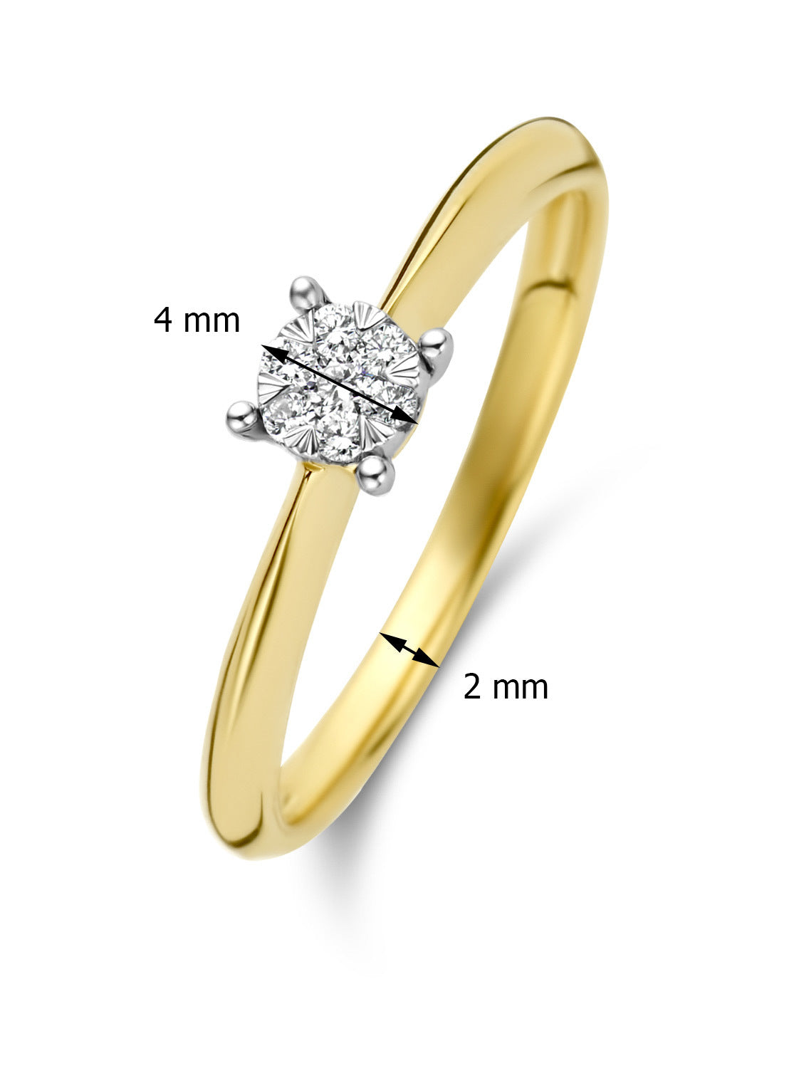 Gouden ring, 0.10 ct diamant, Enchanted