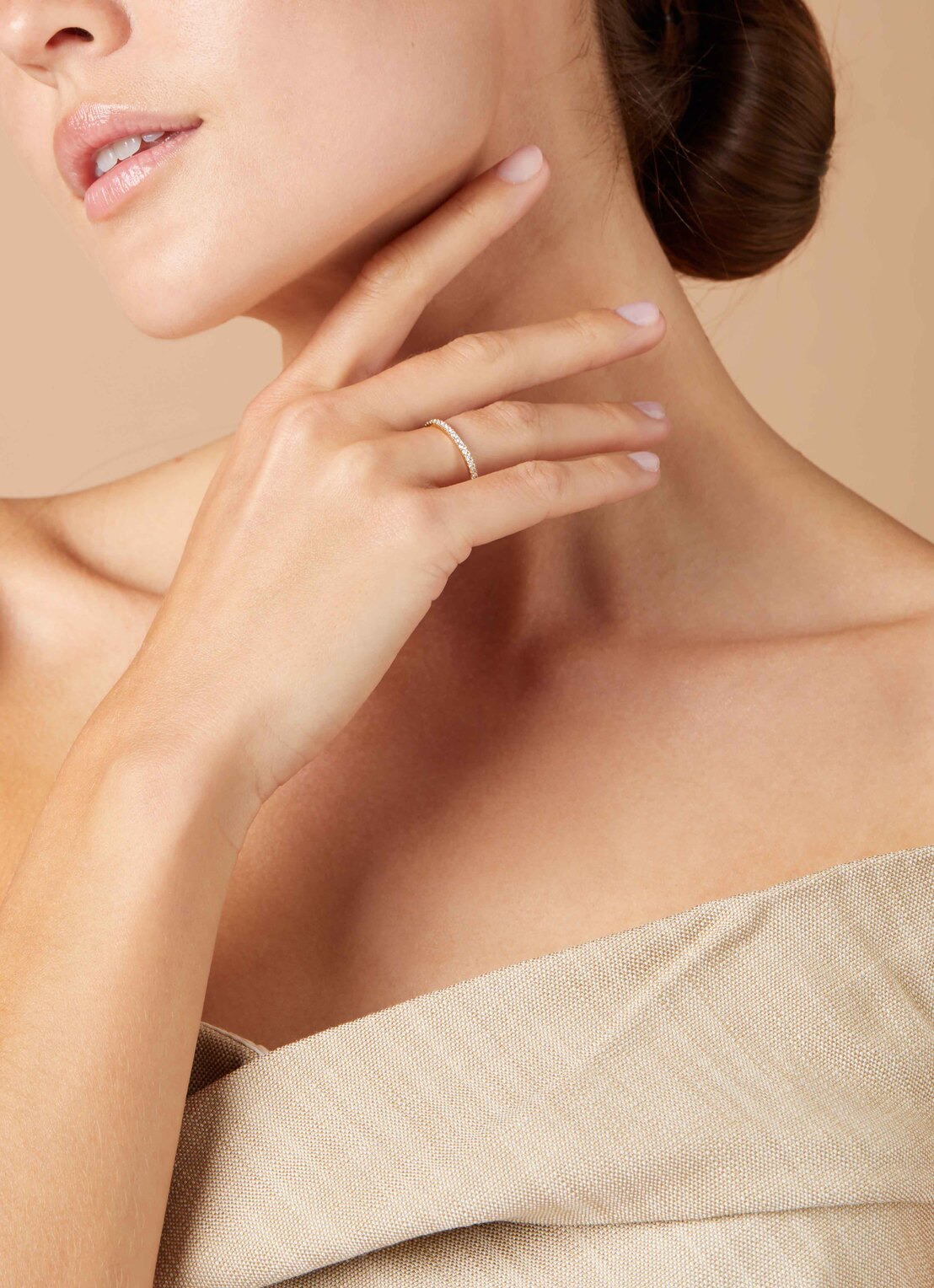 Geelgouden ring, 0.26 ct diamant, Wedding