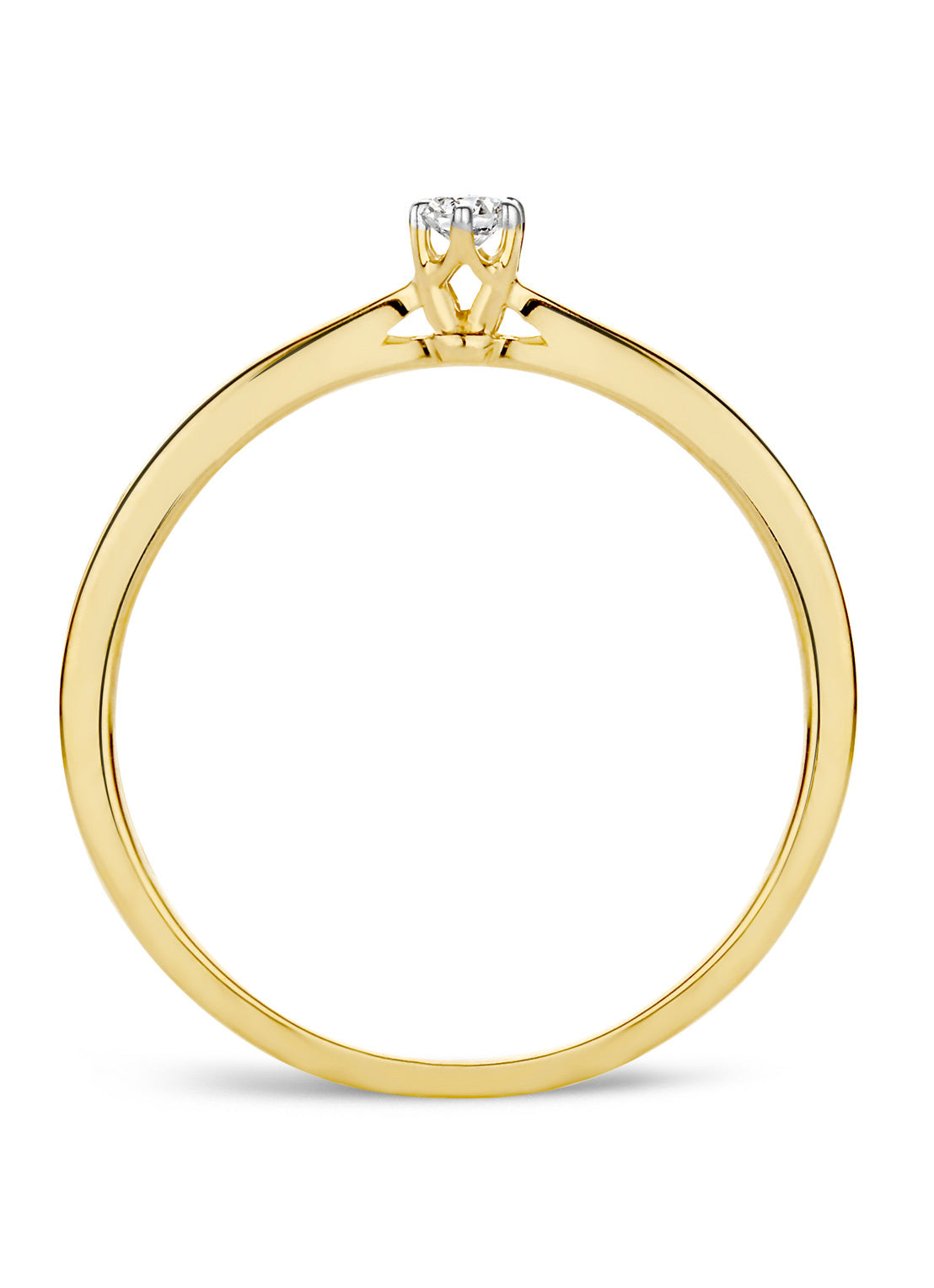 Gouden ring, 0.05 ct diamant, Starlight