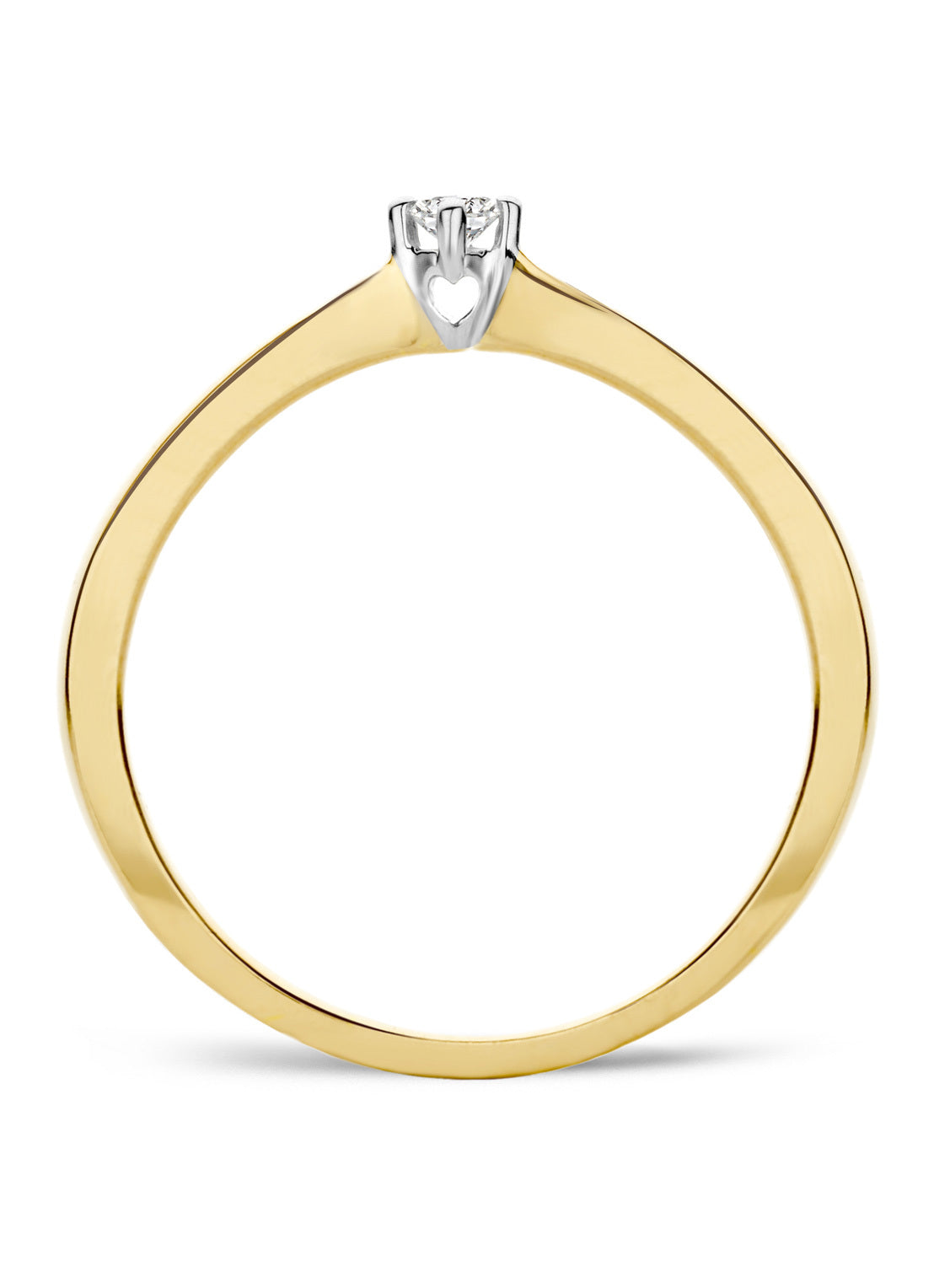 Gouden ring, 0.10 ct diamant, Starlight