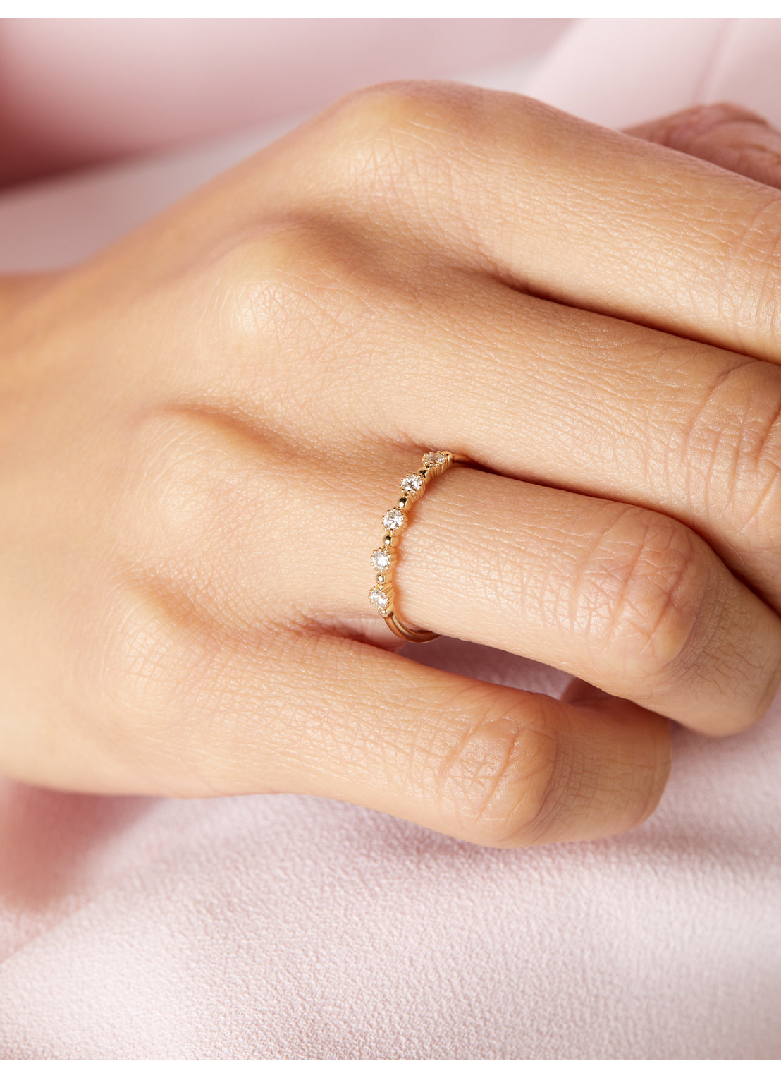 Geelgouden ring, 0.17 ct diamant, Joy