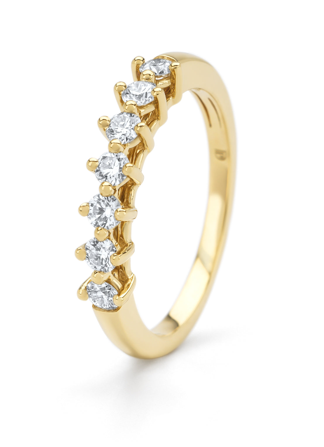 Yellow gold ring, 0.35 CT Diamant, Hearts & Arrows