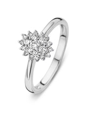 Witgouden ring, 0.28 ct diamant, Majestic