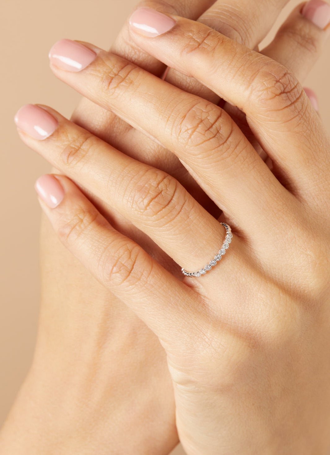 Witgouden ring, 0.09 ct diamant, Joy