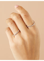 Witgouden ring, 0.08 ct diamant, Ensemble
