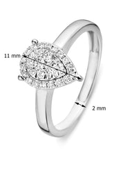 Witgouden ring, 0.31 ct diamant, Enchanted