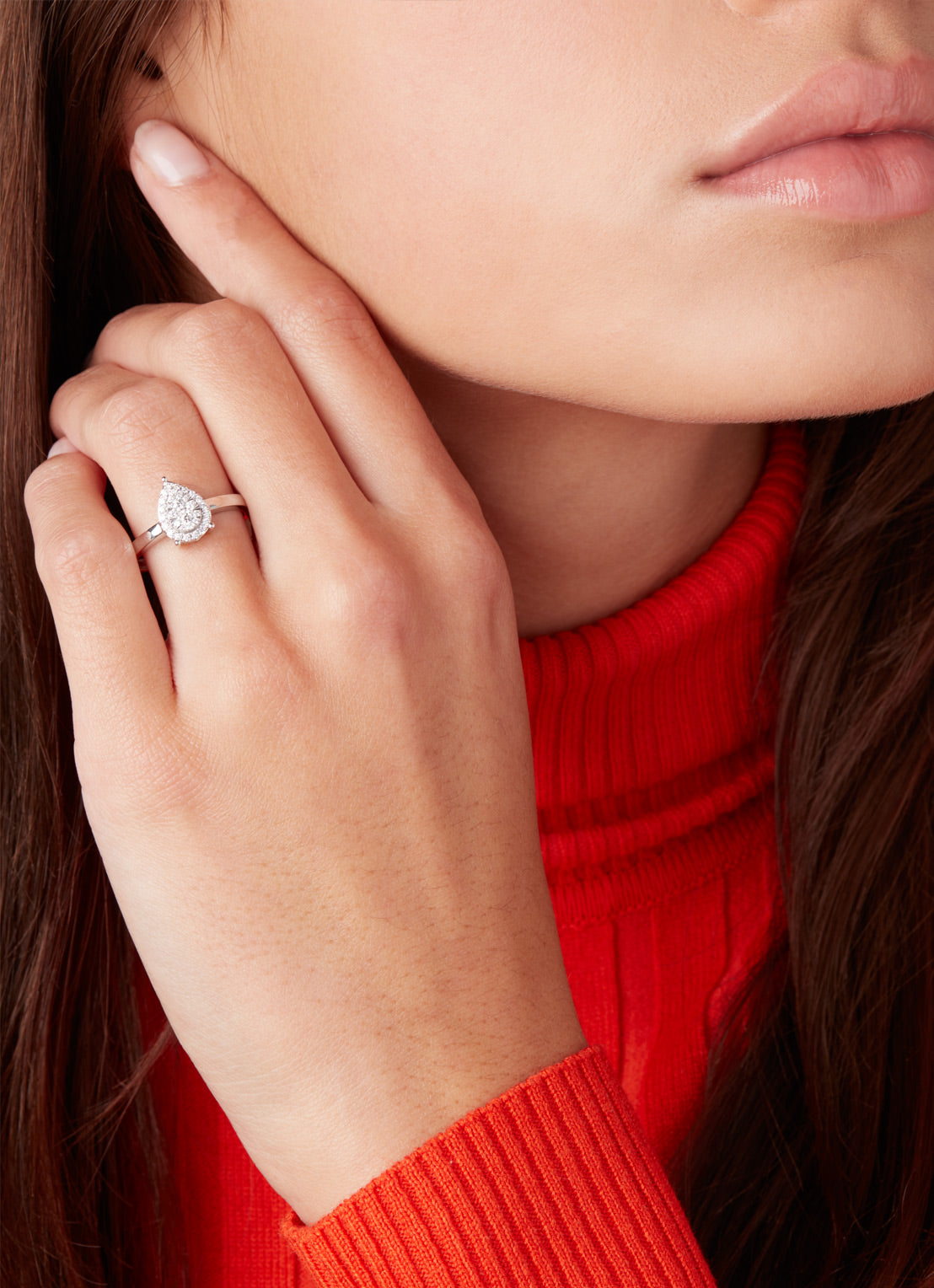 White gold ring, 0.31 ct diamond, Enchanted