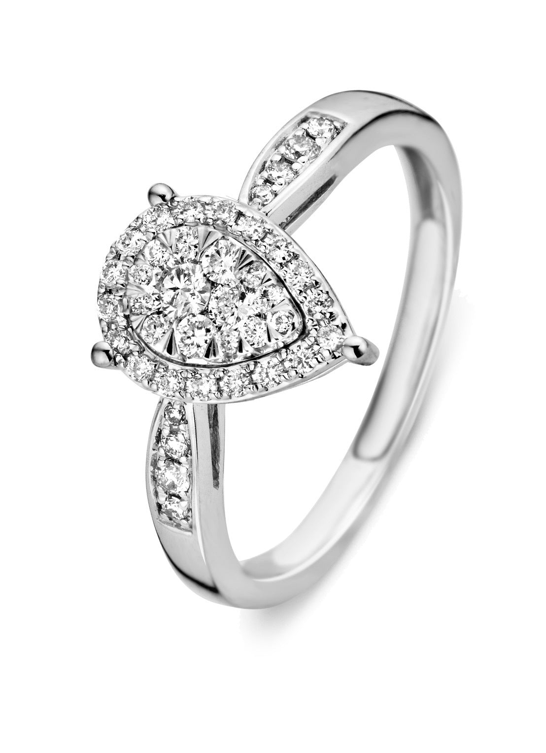 Witgouden ring, 0.36 ct diamant, Enchanted