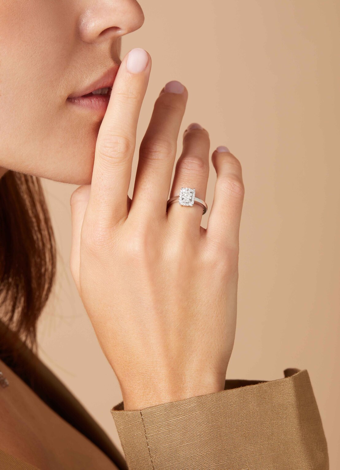 White gold ring, 0.28 ct diamond, Enchanted