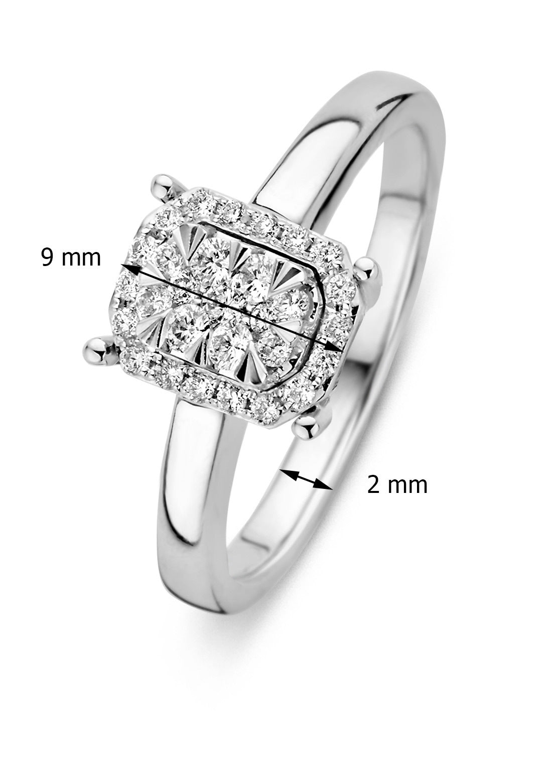 White gold ring, 0.28 ct diamond, Enchanted