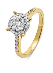 Gouden ring, 0.47 ct diamant, Enchanted