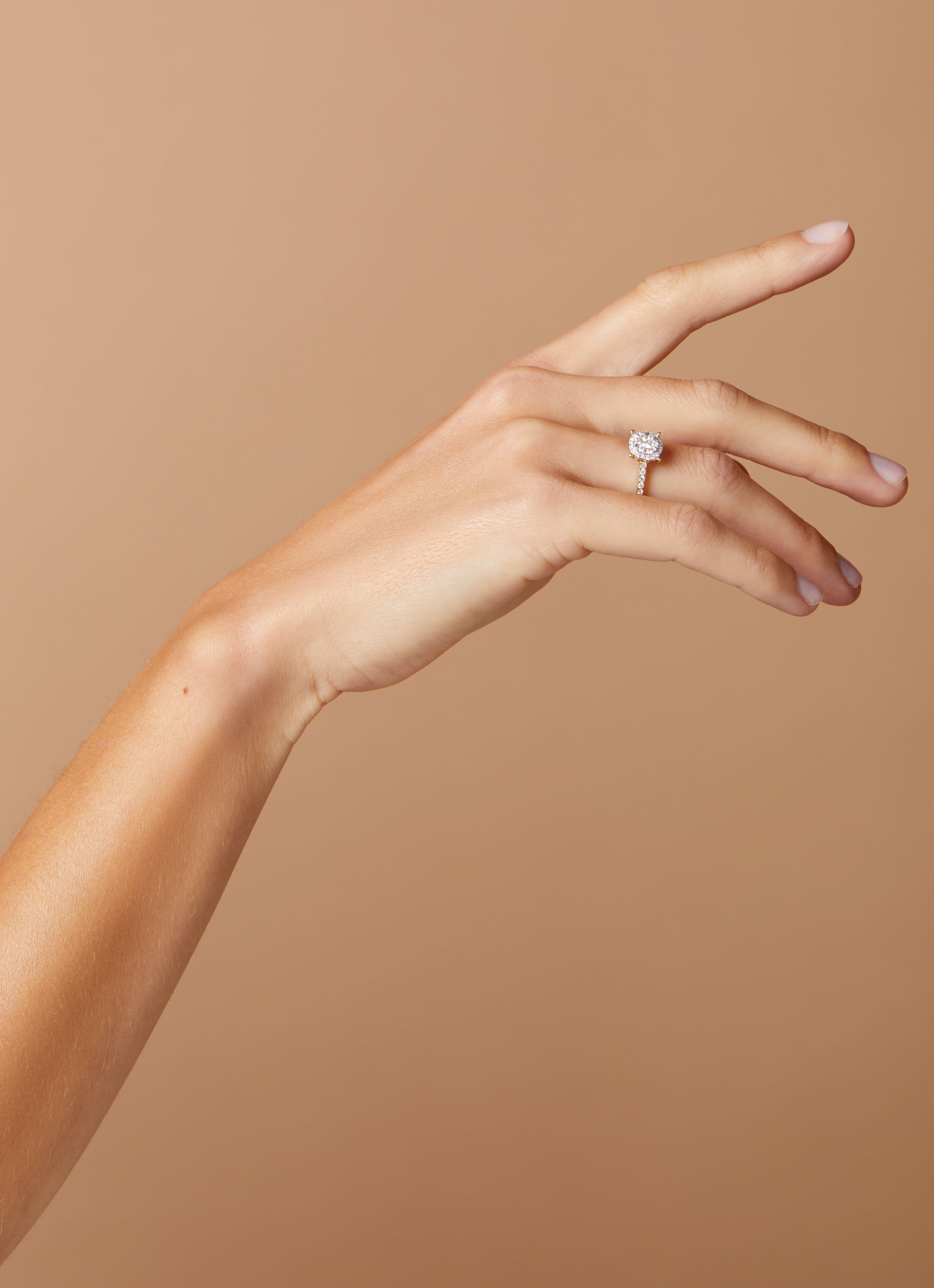 Gouden ring 18kt, 0.47 ct diamant, Enchanted