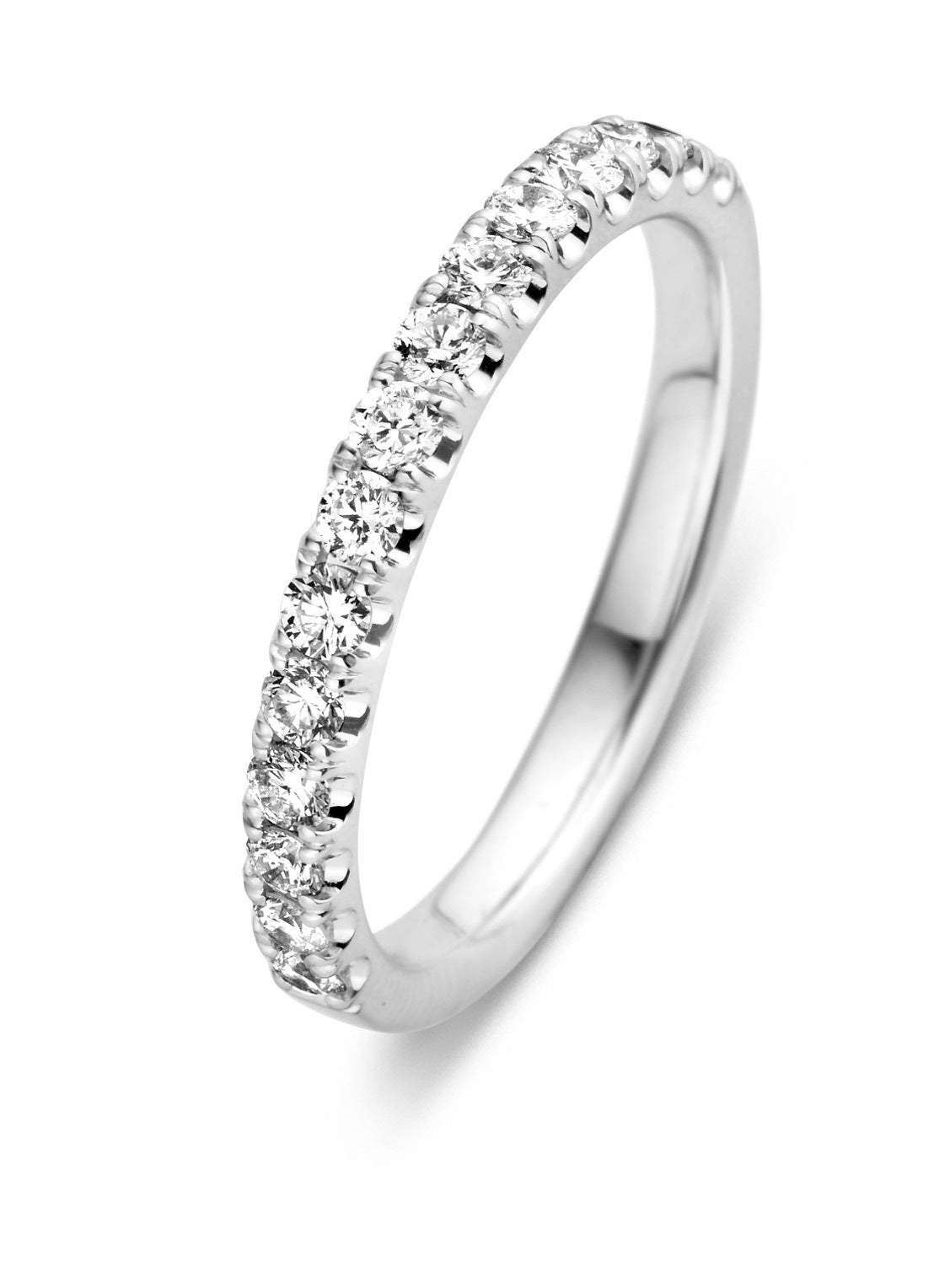 White gold ring, 0.46 ct diamond, wedding