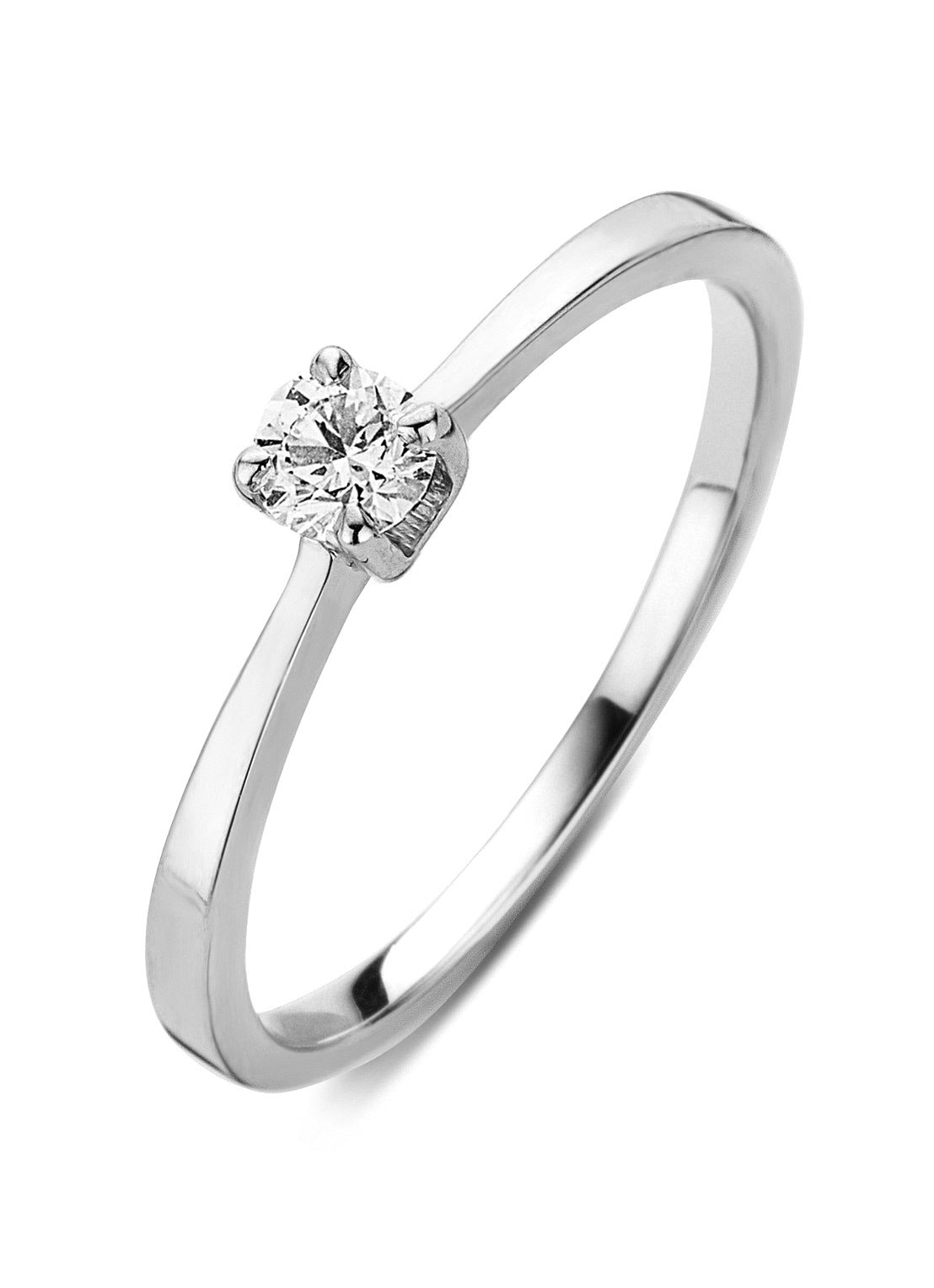 White gold ring, 0.15 CT Diamant, Starlight