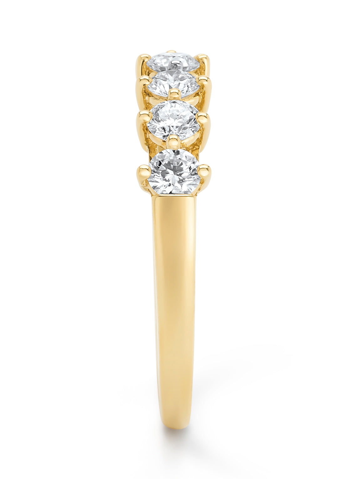 Geelgouden ring, 0.70 ct diamant, Hearts & Arrows