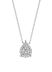 Witgouden collier, 0.27 ct diamant, Enchanted