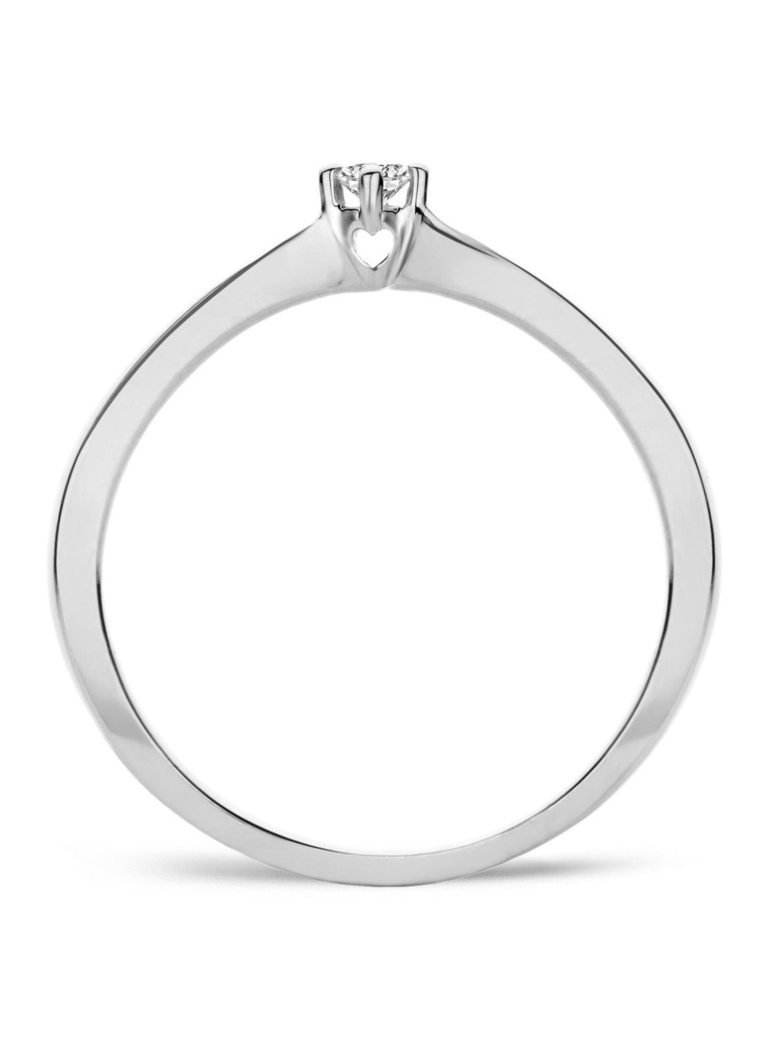 White gold ring, 0.05 ct diamond, Starlight