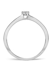 Witgouden ring, 0.05 ct diamant, Starlight