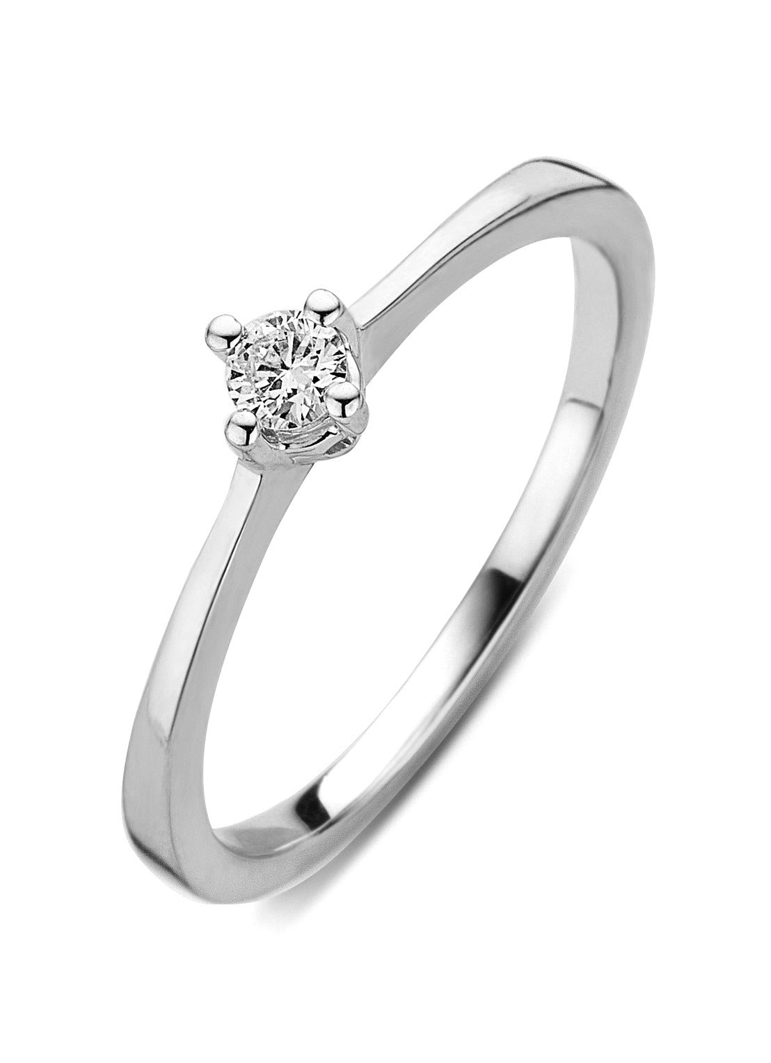 White gold ring, 0.10 ct diamond, Starlight