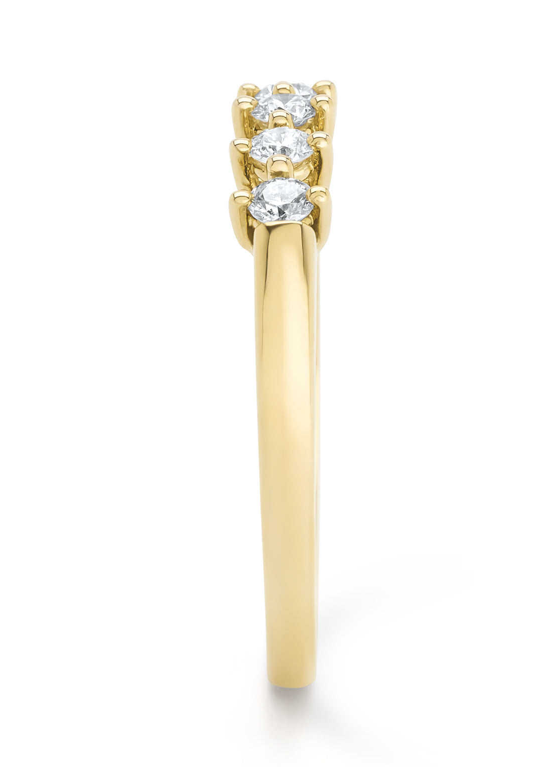 Geelgouden ring, 0.25 ct diamant, Hearts & Arrows