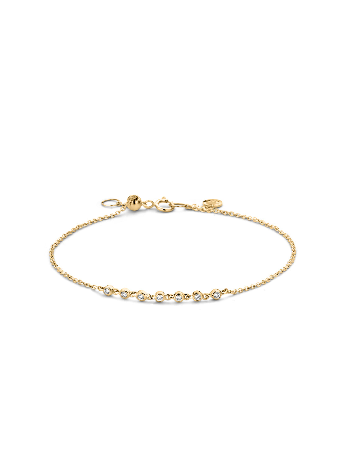 Geelgouden armband, 0.11 ct diamant, Joy