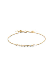 Yellow gold bracelet, 0.11 ct diamond, joy