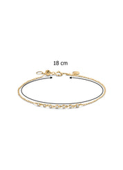 Yellow gold bracelet, 0.11 ct diamond, joy