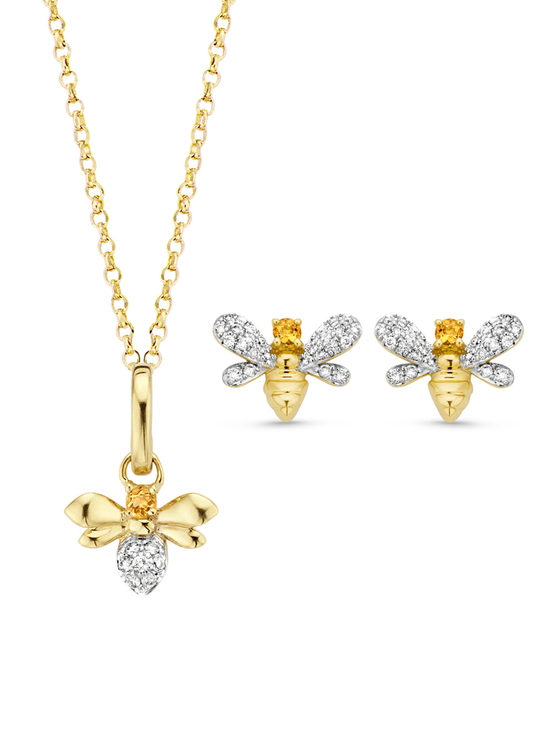 Queen Bee hanger & oorsieraden set