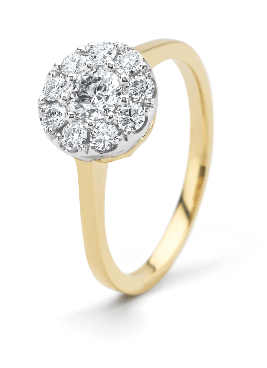 Golden Ring, 0.65 CT Diamant, Hearts & Arrows