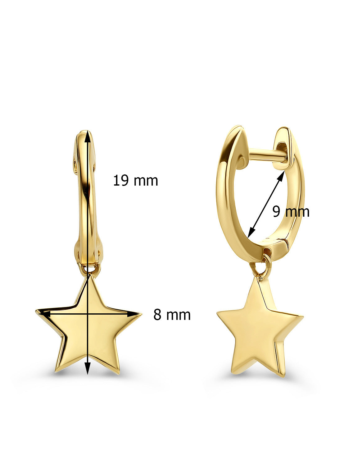 Yellow gold earrings Dreamer