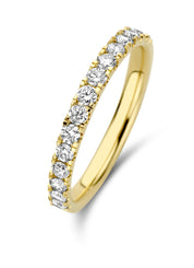 Yellow gold ring, 0.52 ct diamond, wedding