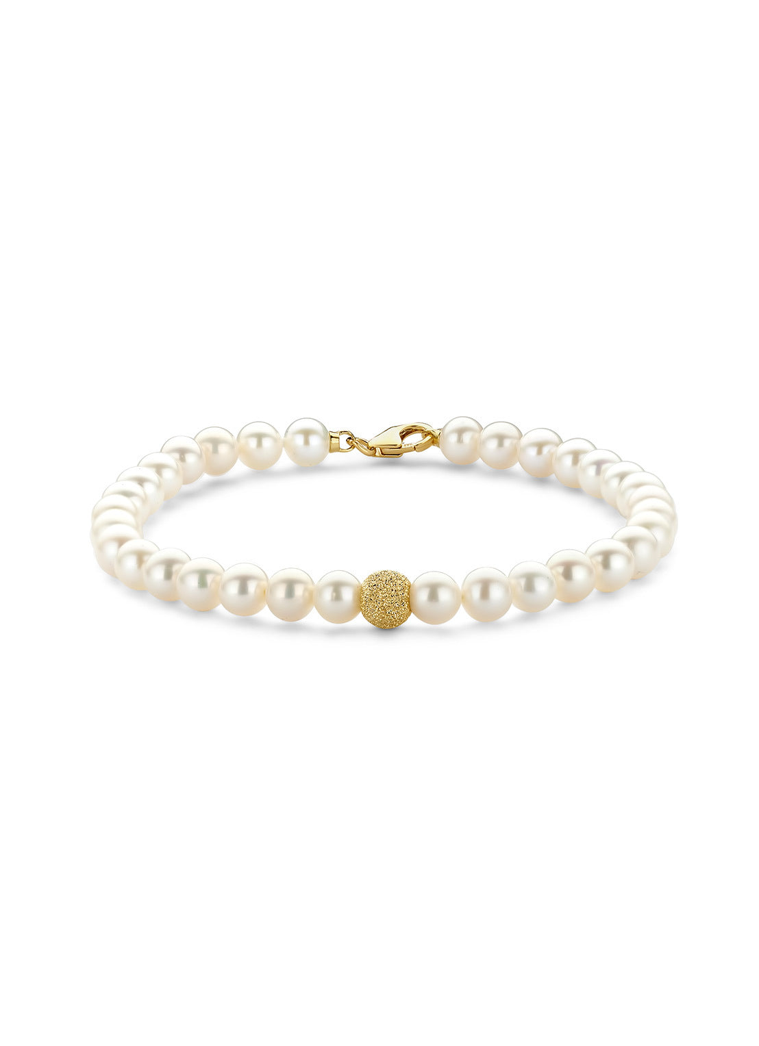Yellow gold pearl bracelet Rivièra