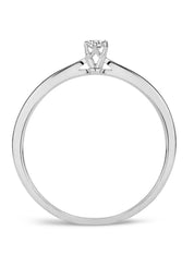 White gold ring, 0.10 ct diamond, Starlight
