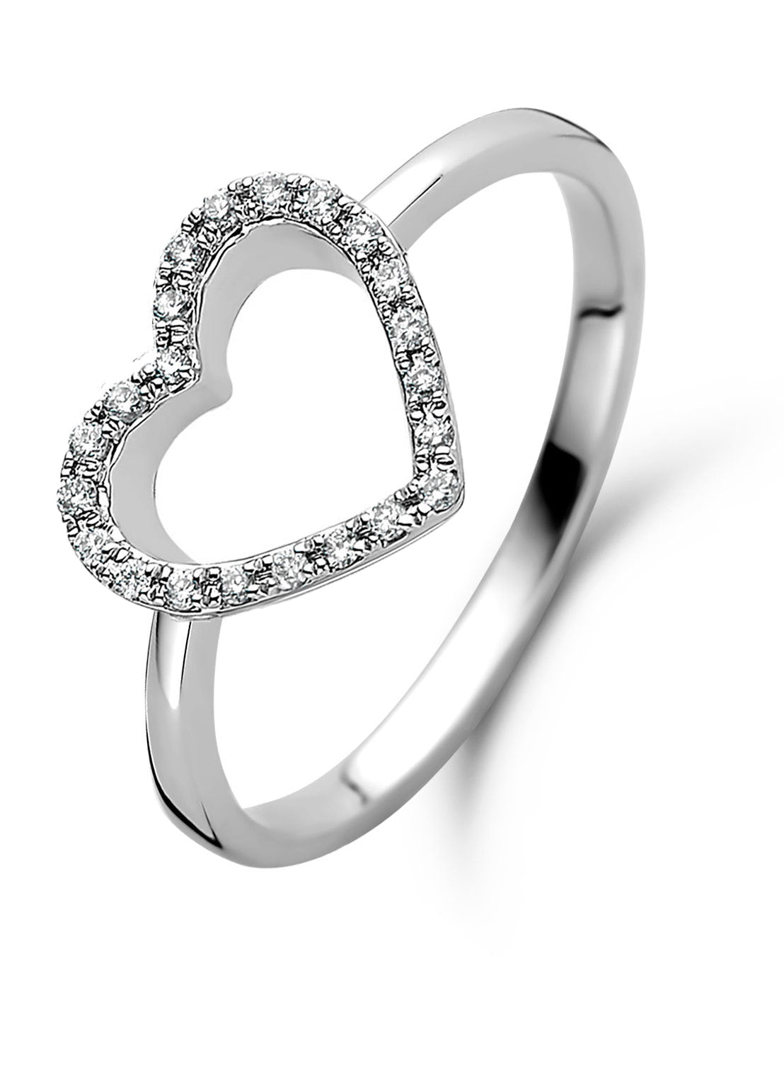 White gold ring, 0.08 ct diamond, Dreamer