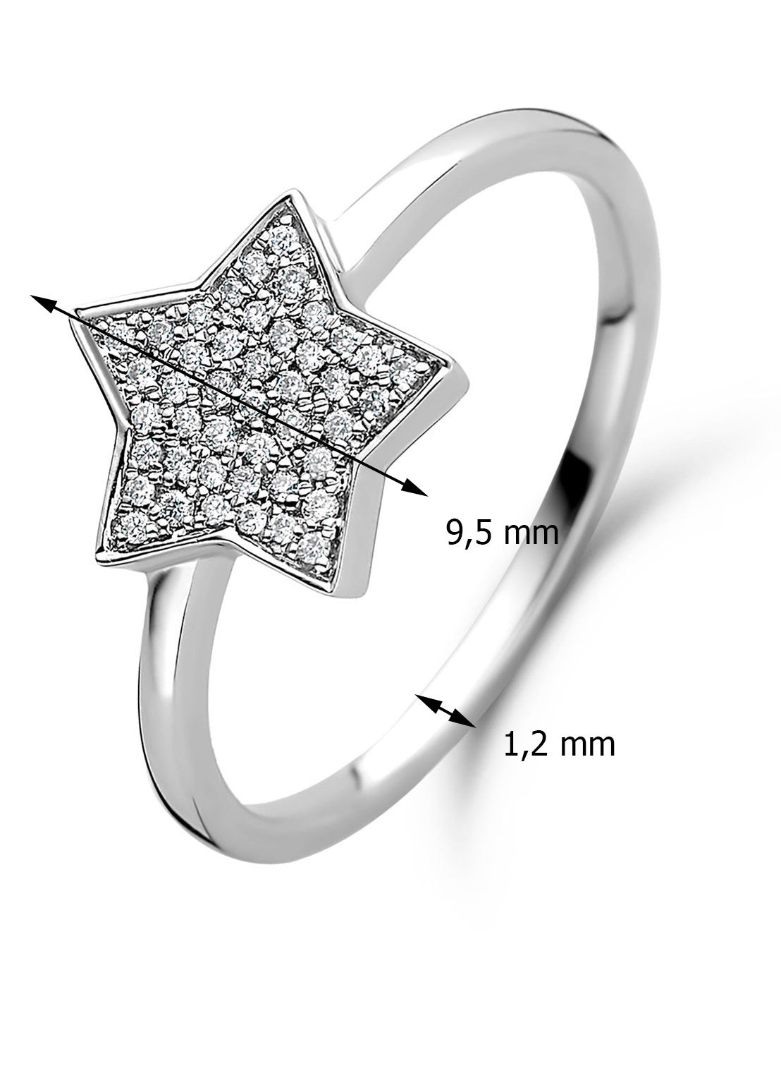 White gold ring, 0.10 ct diamond, Dreamer