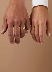 Yellow gold ring, 0.50 ct diamond, wedding