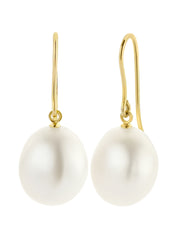 Yellow gold pearl ear jewelry rivièra