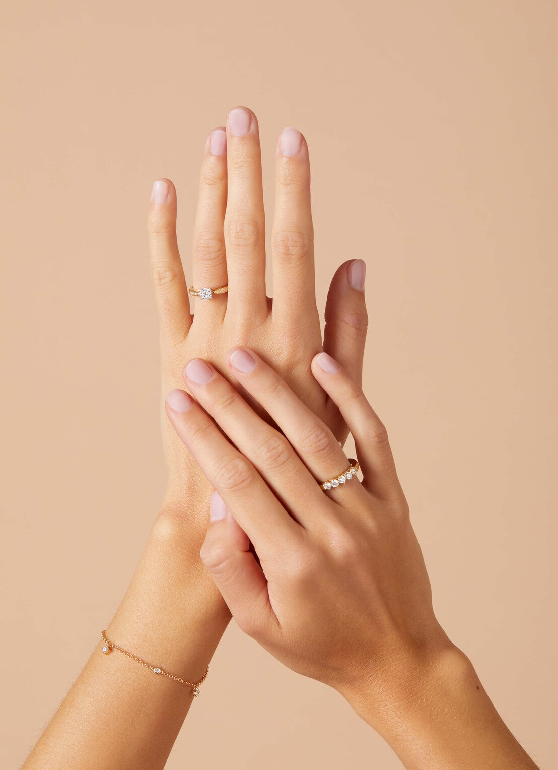 Gouden ring 14kt, 0.20 ct diamant, Enchanted