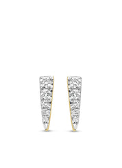 Gold ear jewelry, 0.12 CT Diamant, Cosmic