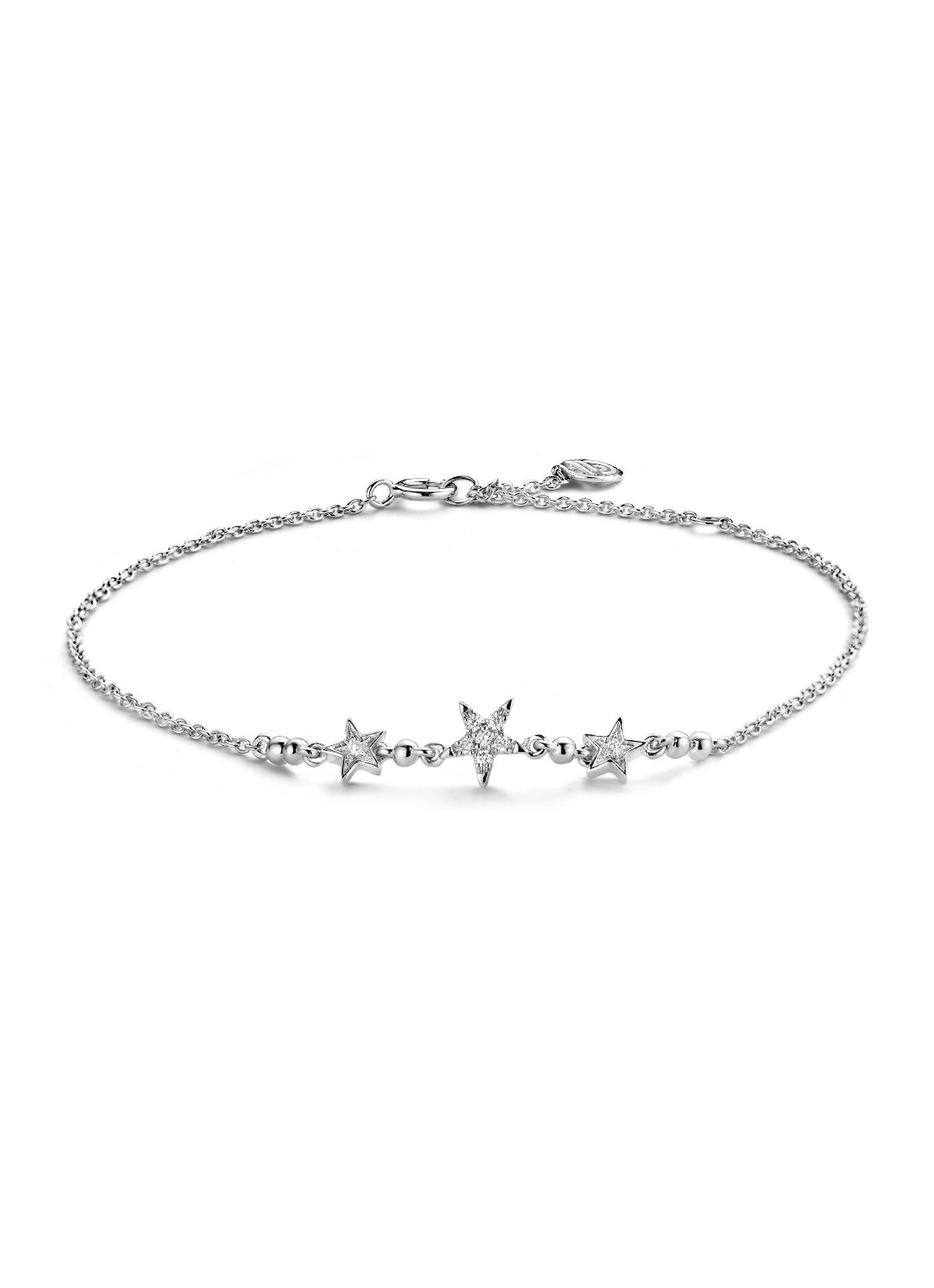 White gold bracelet, 0.07 ct diamond, Cosmic