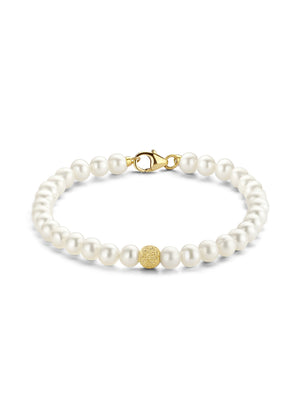 Yellow gold pearl bracelet Rivièra