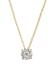Golden pendant with necklace, 0.28 CT Diamond, Enchanted