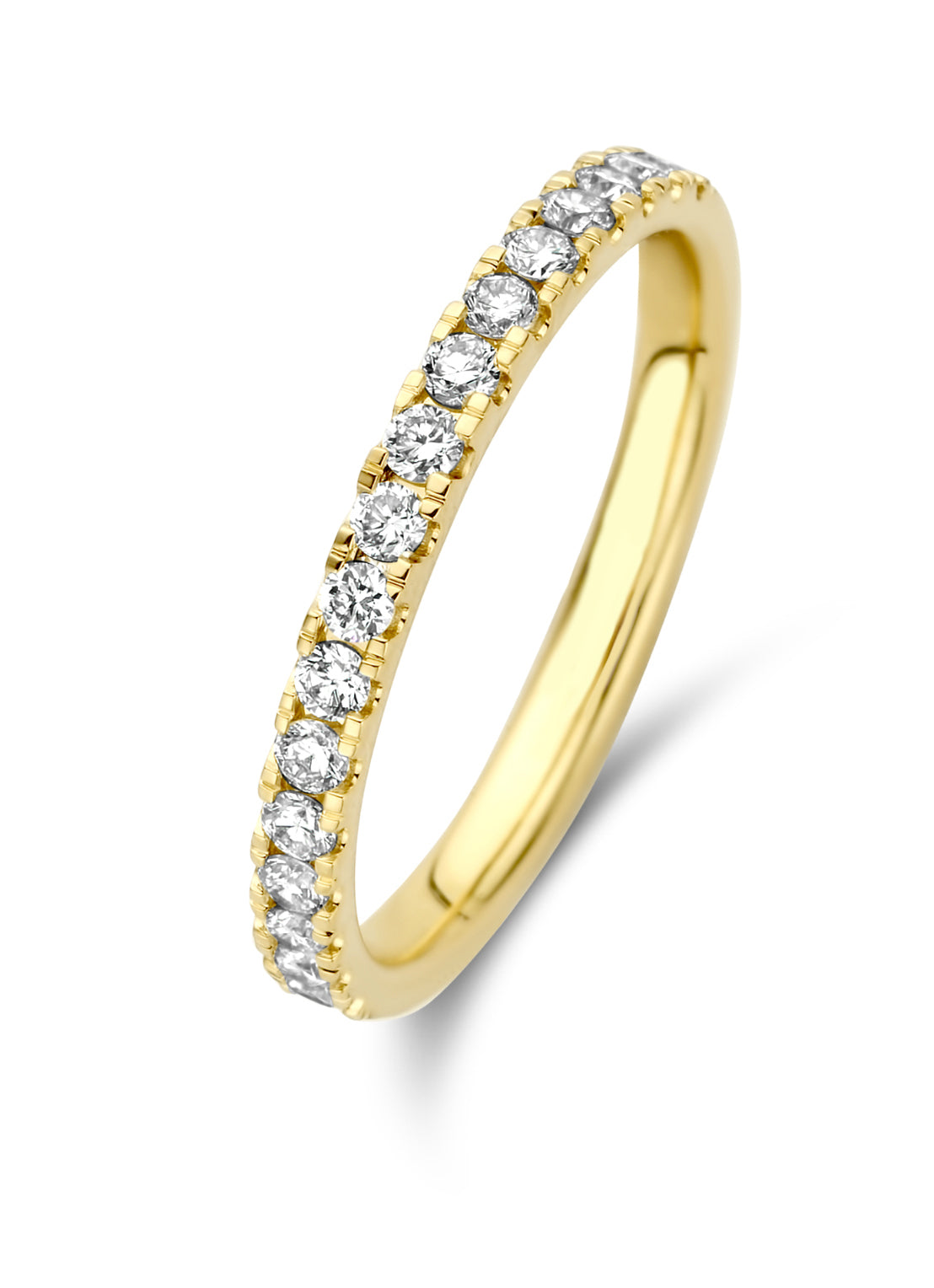 Yellow gold ring, 0.33 ct diamond, wedding