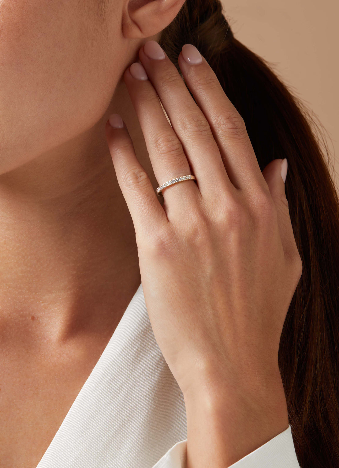 Geelgouden ring, 0.33 ct diamant, Wedding