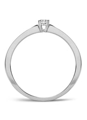 White gold ring, 0.15 CT Diamant, Starlight