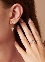 Geelgouden ring, 0.01 ct diamant, Cosmic